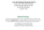 2016 Jeep Wrangler Unlimited 4WD 4dr Sport