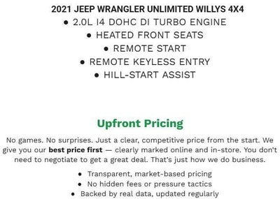 2021 Jeep Wrangler Unlimited Willys 4x4