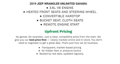 2019 Jeep Wrangler Unlimited Sahara