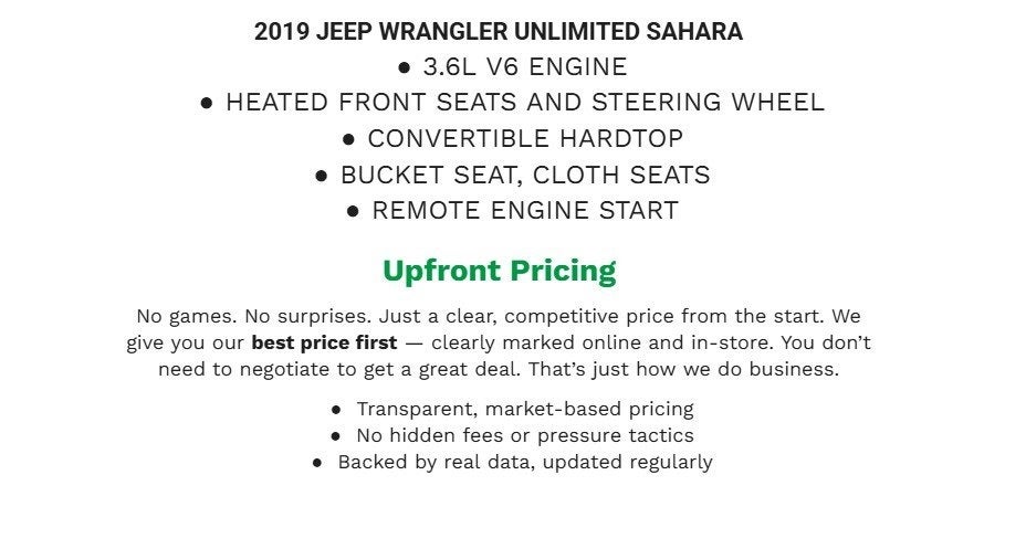 2019 Jeep Wrangler Unlimited Sahara