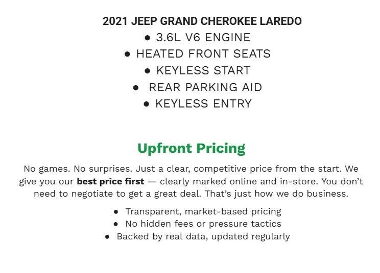 2021 Jeep Grand Cherokee Laredo X 4x4