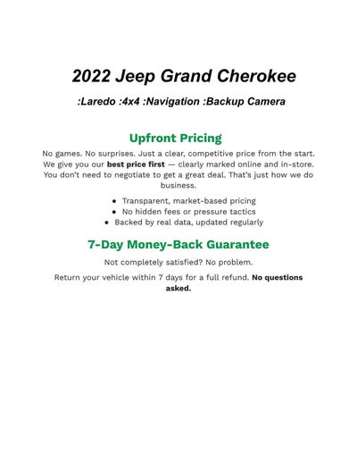 2022 Jeep Grand Cherokee WK Laredo E 4x4
