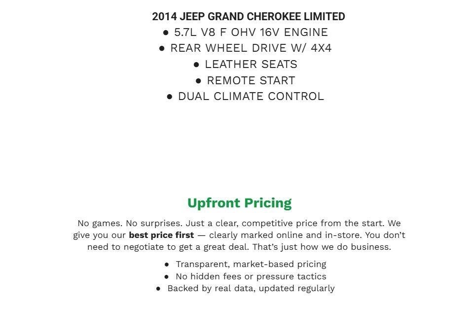 2014 Jeep Grand Cherokee 4WD 4dr Limited