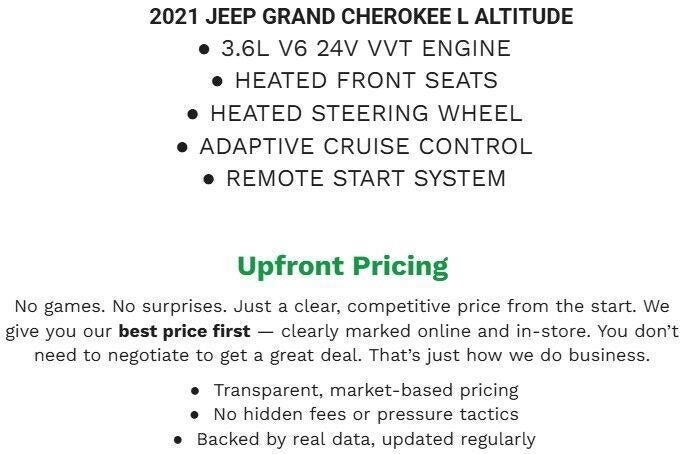 2021 Jeep Grand Cherokee L Altitude 4x4