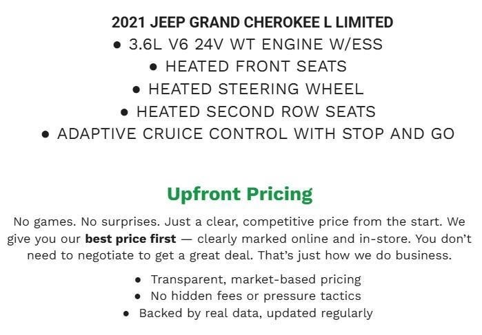 2021 Jeep Grand Cherokee L Limited 4x4