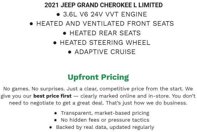 2021 Jeep Grand Cherokee L Limited 4x4