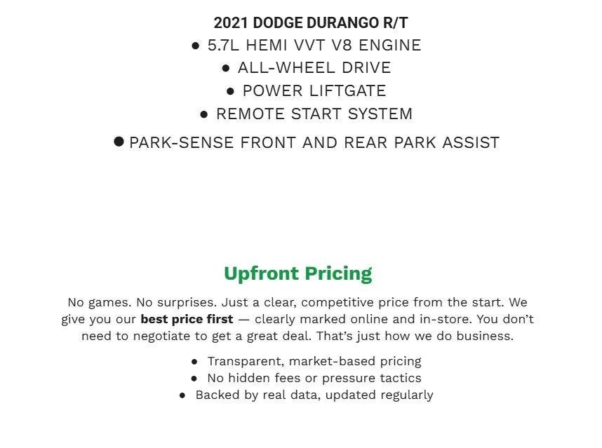 2021 Dodge Durango R/T AWD
