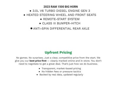 2023 RAM 1500 Big Horn 4x4 Crew Cab 5'7 Box