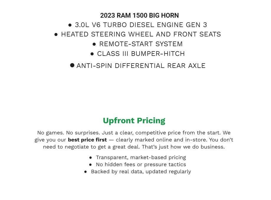 2023 RAM 1500 Big Horn 4x4 Crew Cab 5'7 Box