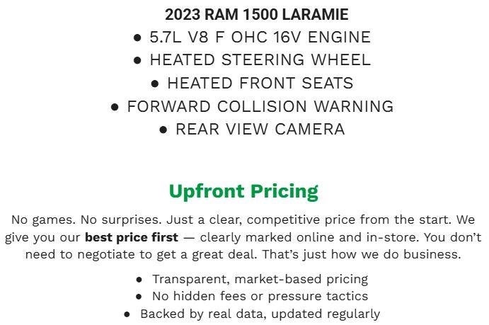 2023 RAM 1500 Laramie 4x4 Crew Cab 5'7 Box