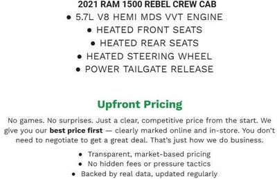 2021 RAM 1500 Rebel 4x4 Crew Cab 5'7 Box