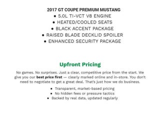 2017 Ford Mustang GT Premium Fastback