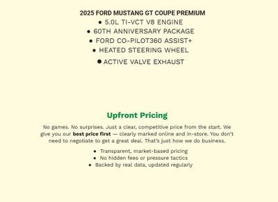 2025 Ford Mustang GT Premium Fastback