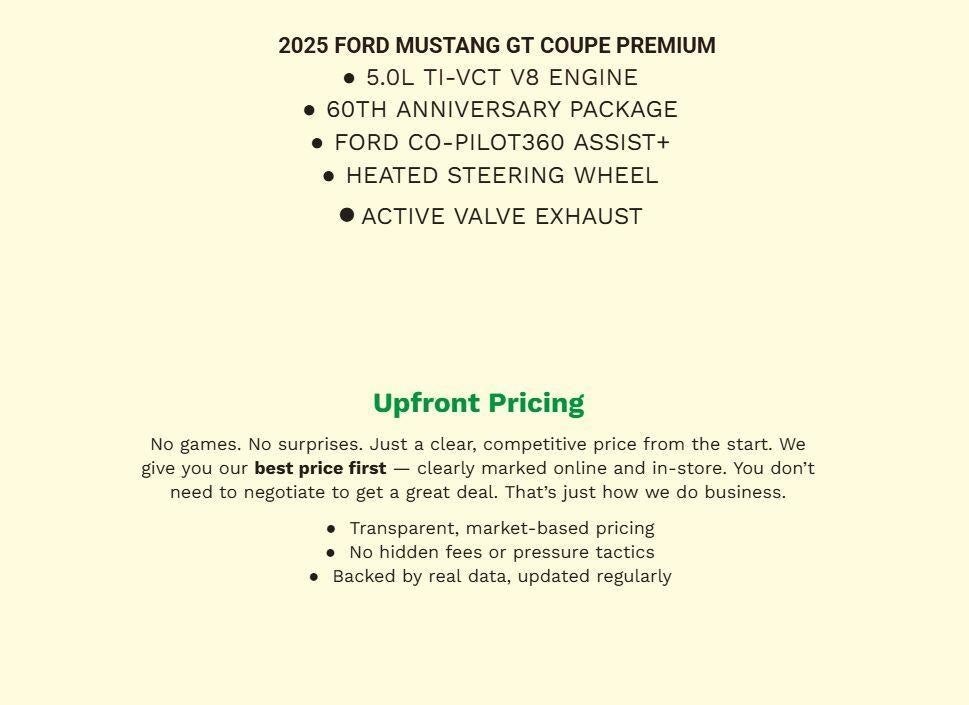2025 Ford Mustang GT Premium Fastback