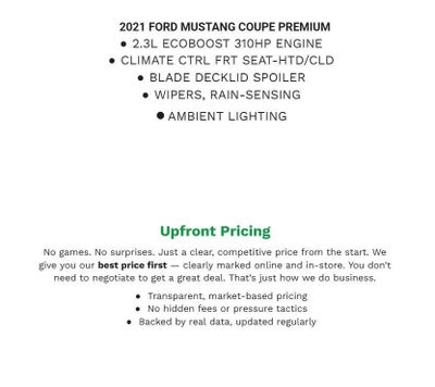 2021 Ford Mustang EcoBoost Premium Fastback