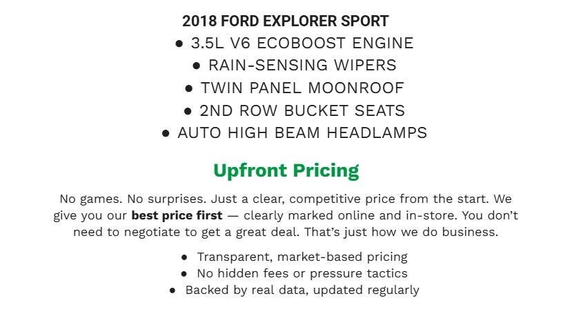 2018 Ford Explorer Sport