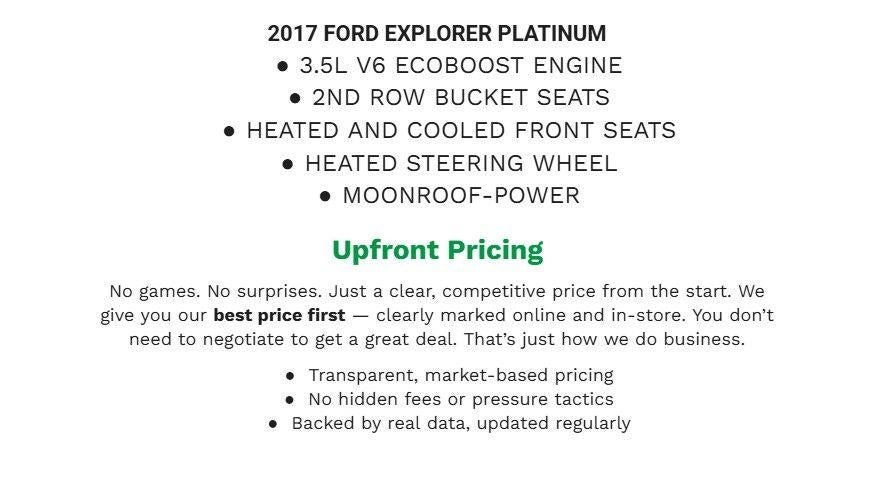 2017 Ford Explorer Platinum