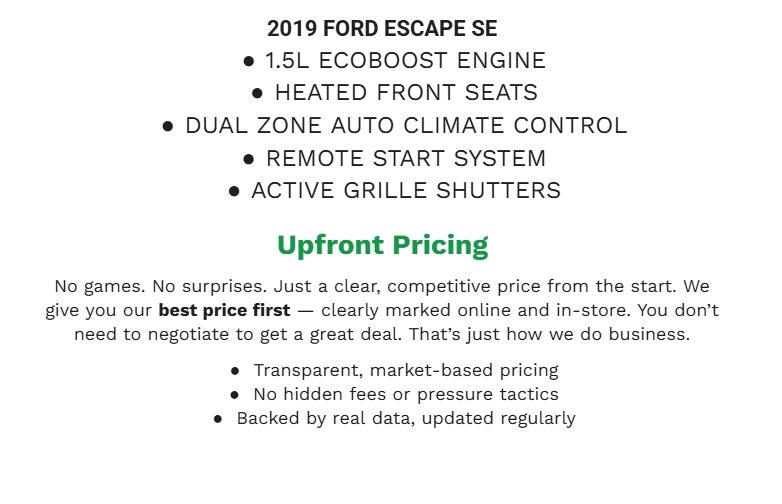 2019 Ford Escape SE