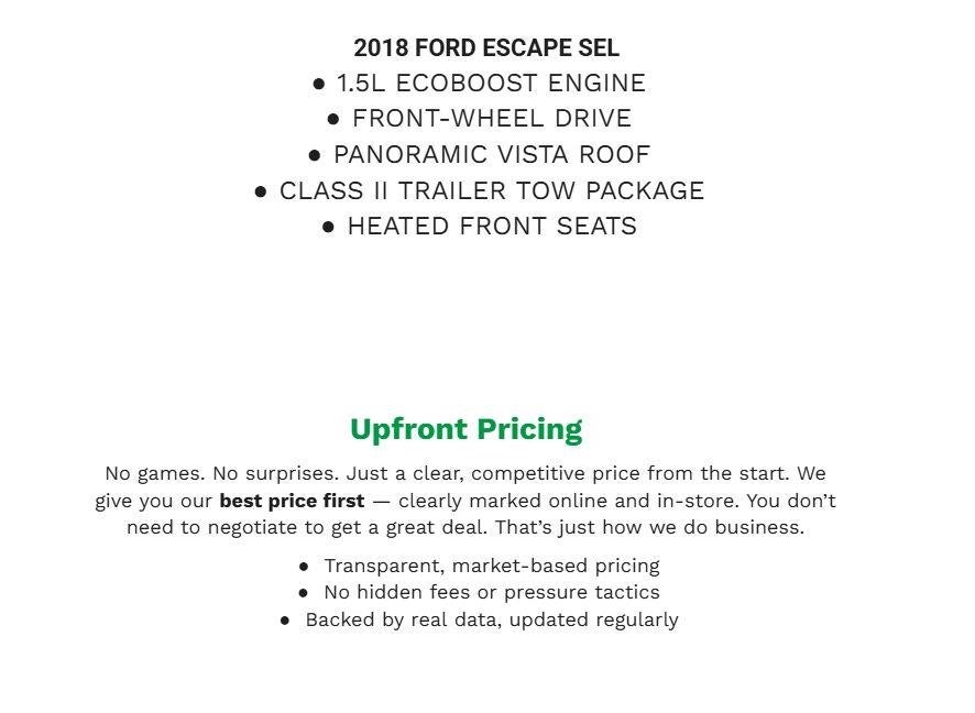 2018 Ford Escape SEL FWD
