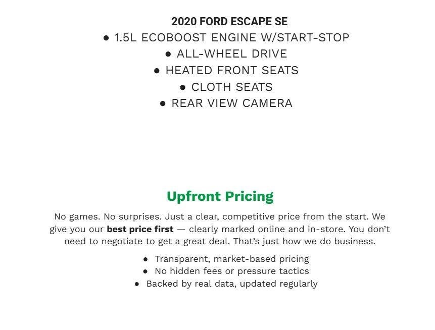 2020 Ford Escape SE AWD