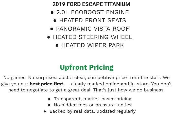 2019 Ford Escape Titanium 4WD