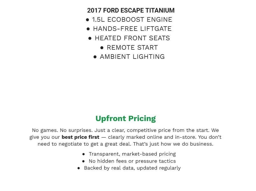 2017 Ford Escape Titanium 4WD