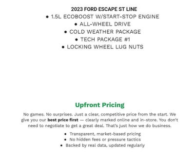 2023 Ford Escape ST-Line AWD