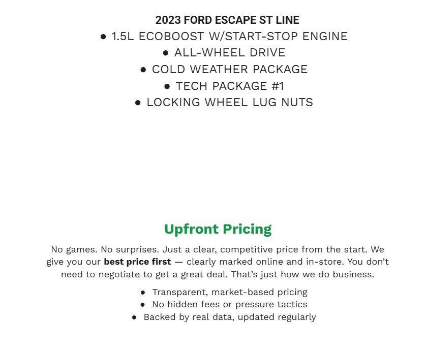 2023 Ford Escape ST-Line AWD