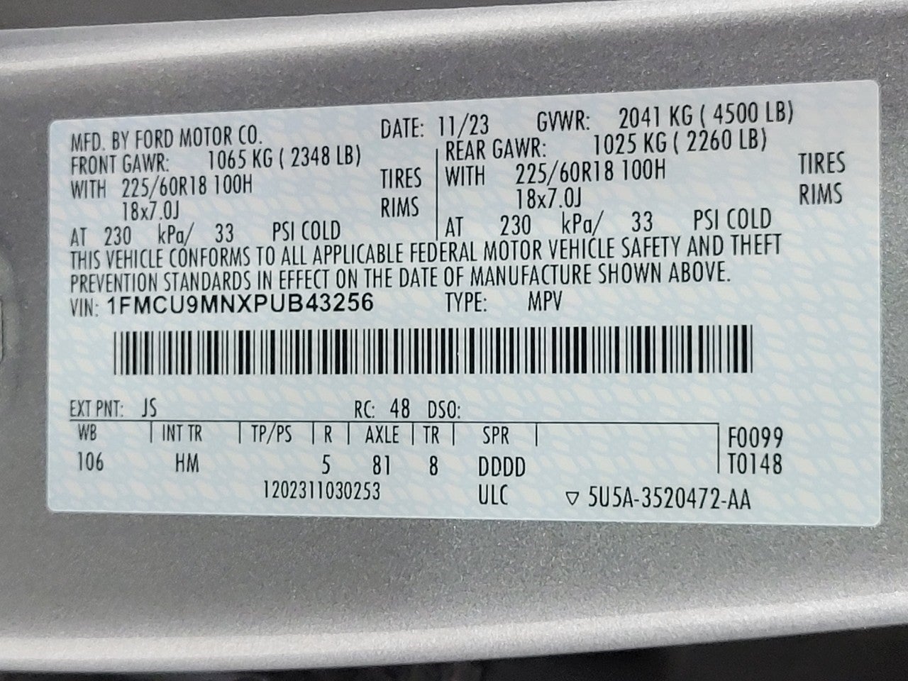 2023 Ford Escape ST-Line