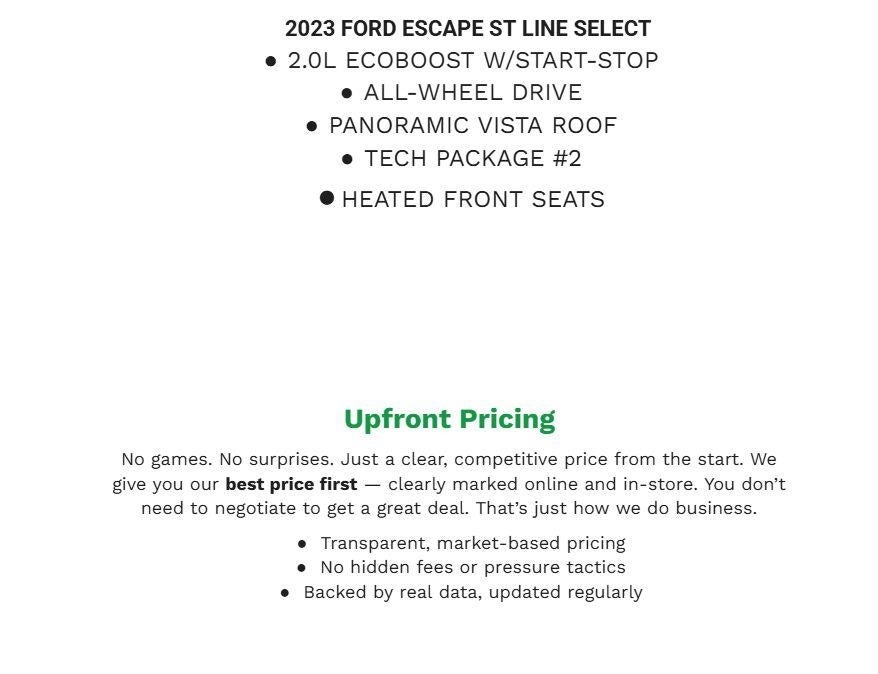 2023 Ford Escape ST-Line Select AWD