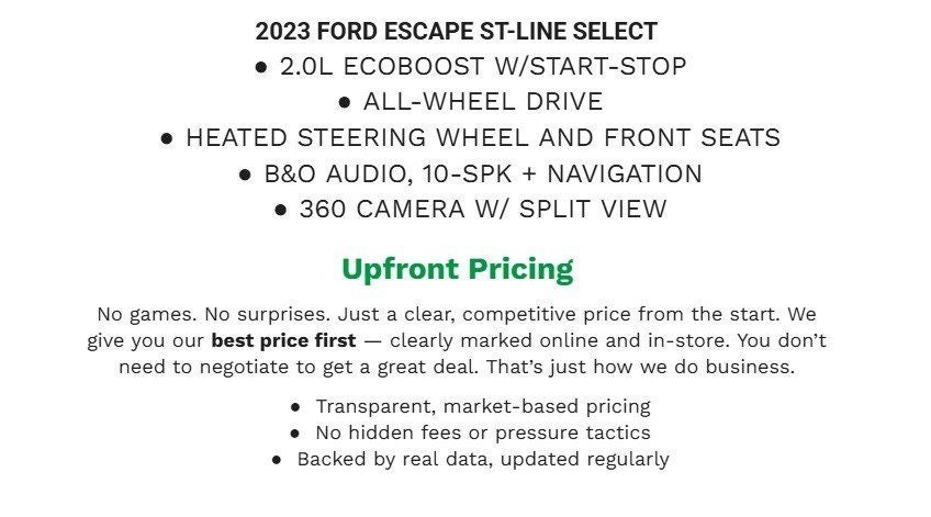 2023 Ford Escape ST-Line Select