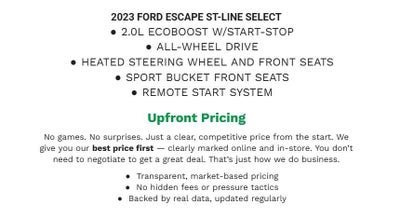 2023 Ford Escape ST-Line Select