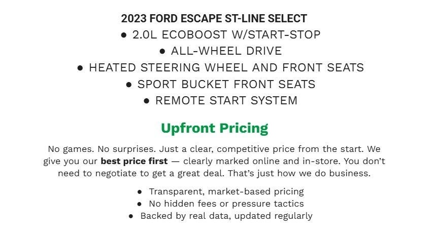 2023 Ford Escape ST-Line Select