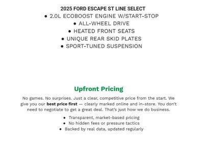 2025 Ford Escape ST-Line Select AWD