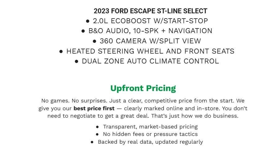 2023 Ford Escape ST-Line Select