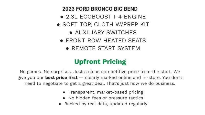 2023 Ford Bronco Big Bend