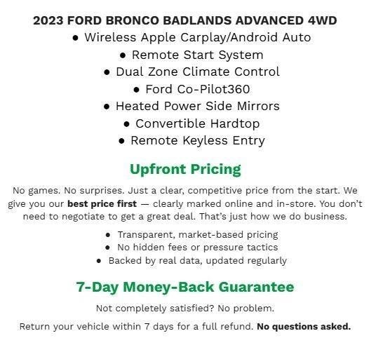 2023 Ford Bronco Badlands 2 Door Advanced 4x4