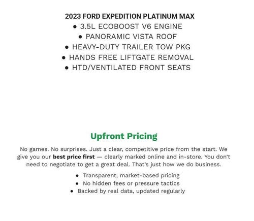 2023 Ford Expedition Max Platinum 4x4