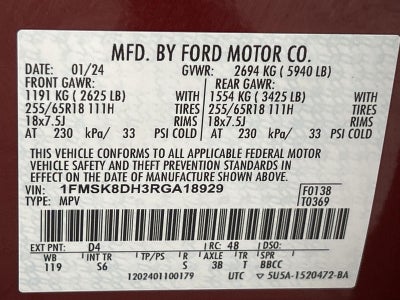 2024 Ford Explorer XLT 4WD