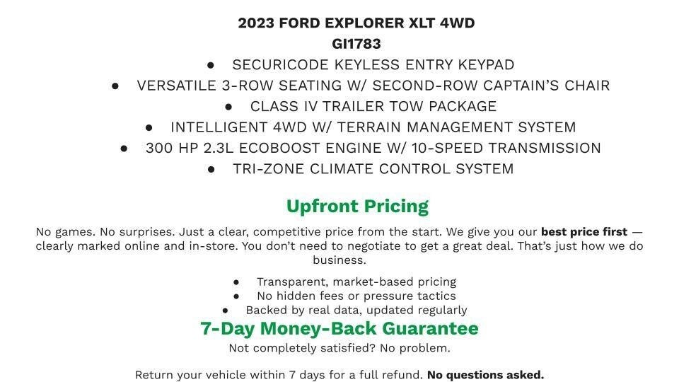 2023 Ford Explorer XLT 4WD