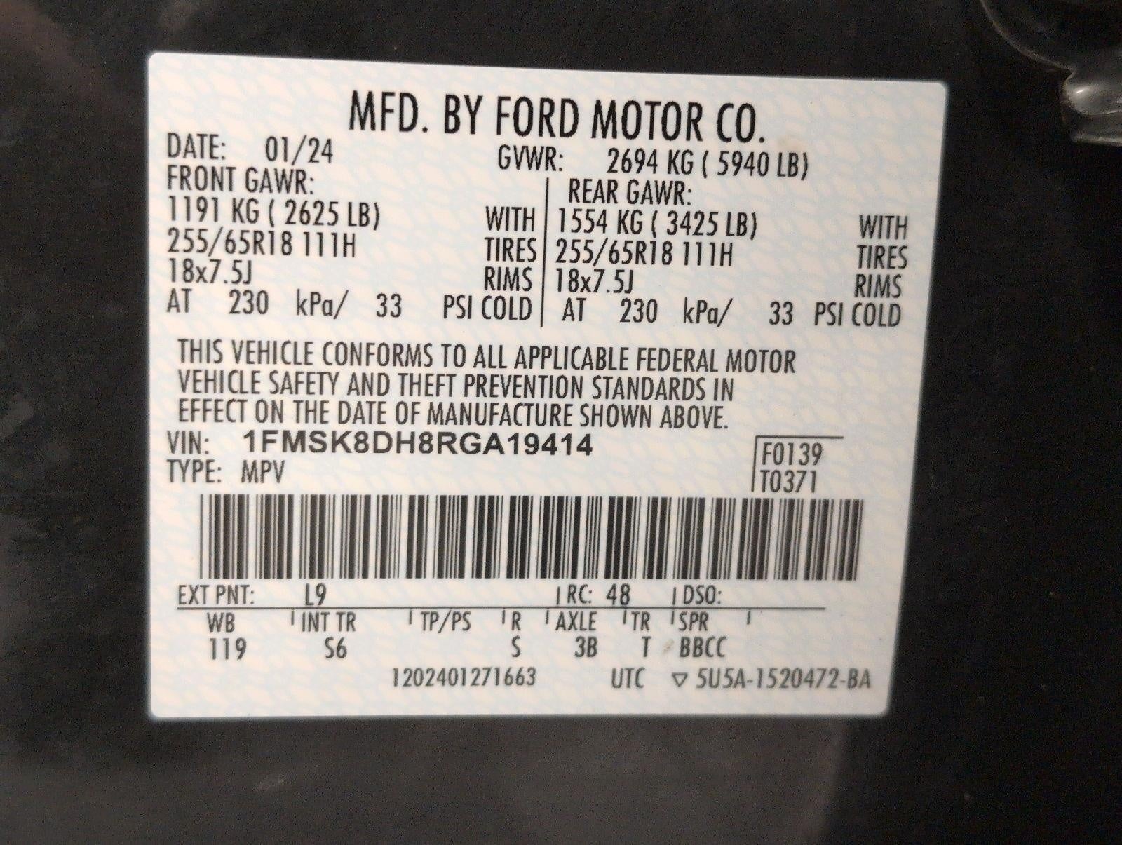 2024 Ford Explorer XLT 4WD