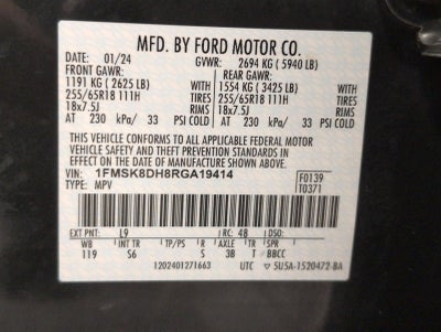 2024 Ford Explorer XLT 4WD