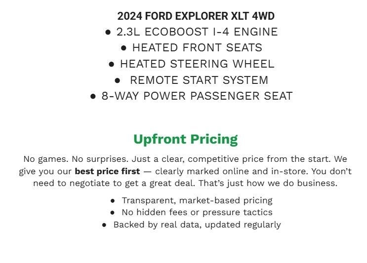 2024 Ford Explorer XLT 4WD
