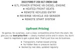 2022 Ford Super Duty F-250 SRW XL 4WD Crew Cab 6.75' Box