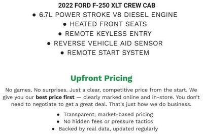 2022 Ford Super Duty F-250 SRW XL 4WD Crew Cab 6.75' Box