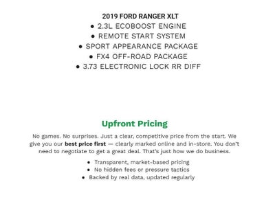 2019 Ford Ranger XLT 4WD SuperCrew 5' Box