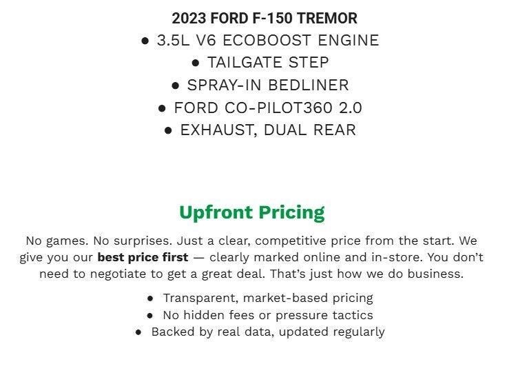 2023 Ford F-150 Tremor 4WD SuperCrew 5.5' Box