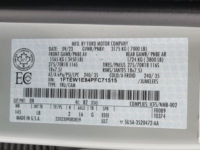 2023 Ford F-150 Tremor 4WD SuperCrew 5.5' Box