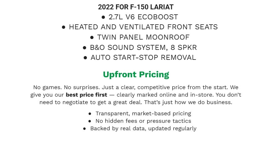 2022 Ford F-150 Lariat