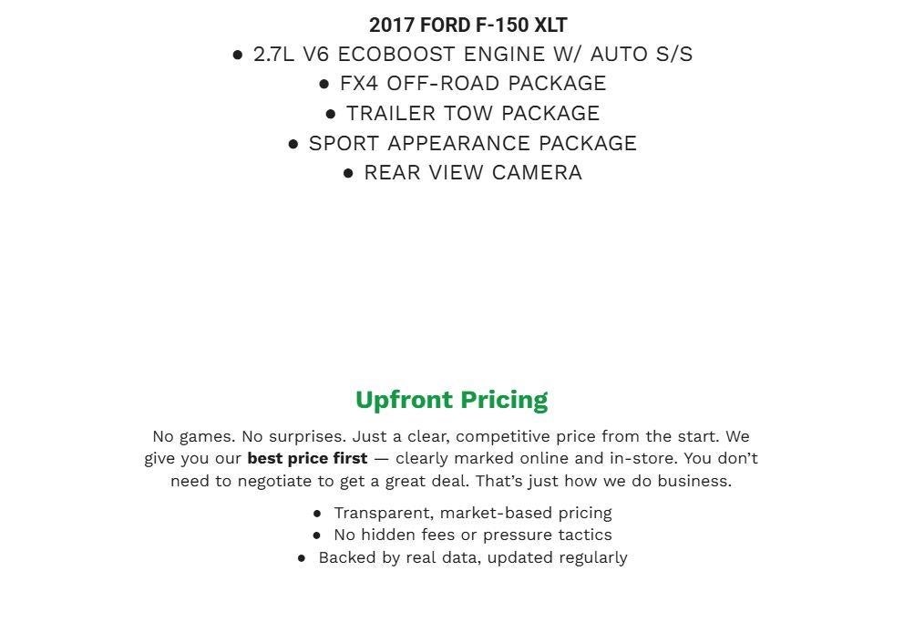 2017 Ford F-150 XLT 4WD SuperCab 6.5' Box